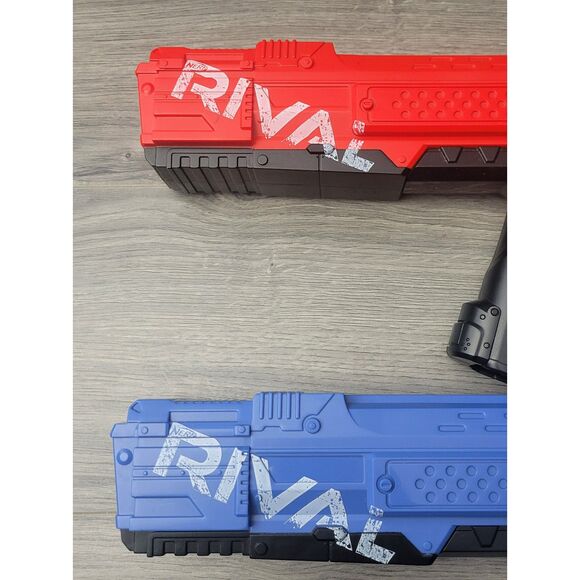 Hasbro Set of 2 Nerf Rival Apollo XV 700 Blasters Red Blue w/7 Round Cartridges - Picture 5 of 11